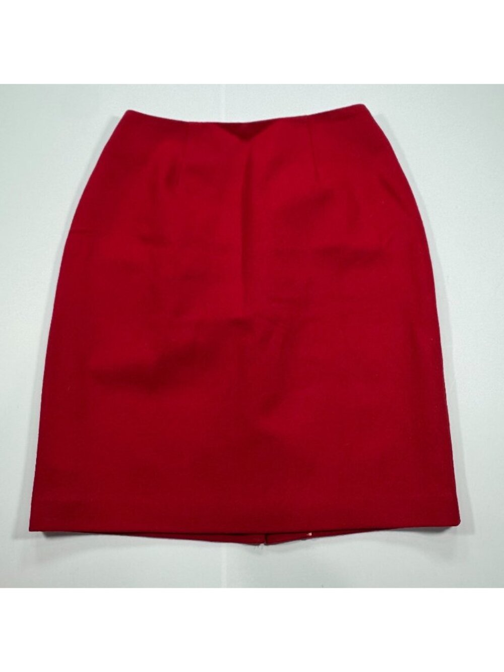 VTG Requirements Skirt Womens 8 Red Wool Straight & Pencil Business Preppy Lined